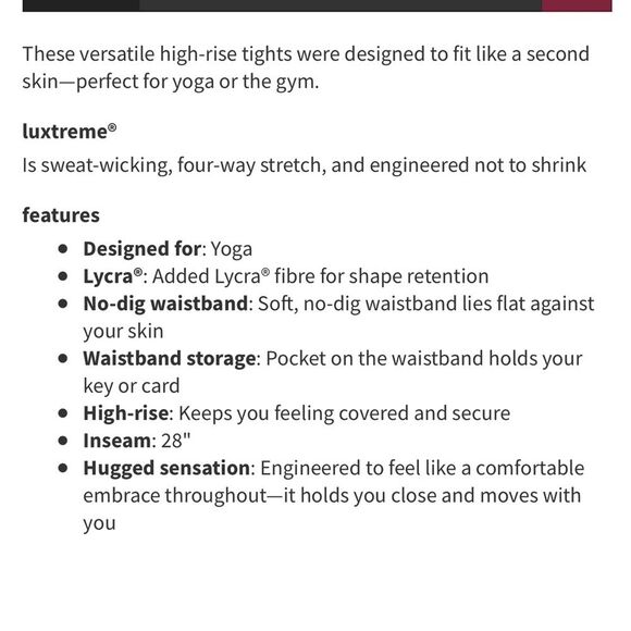 Lululemon Womens Size 8 Wunder Under High Rise Tight Black Red Ombré Speckle New - Picture 8 of 8